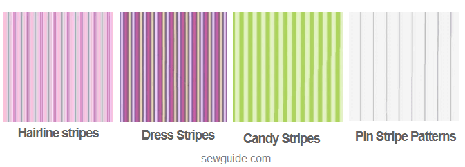 hairline stripes, dress stripes, candy stripes, pin stripes