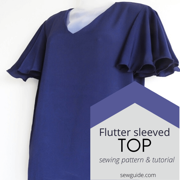 flutter sleeved top sewing pattern