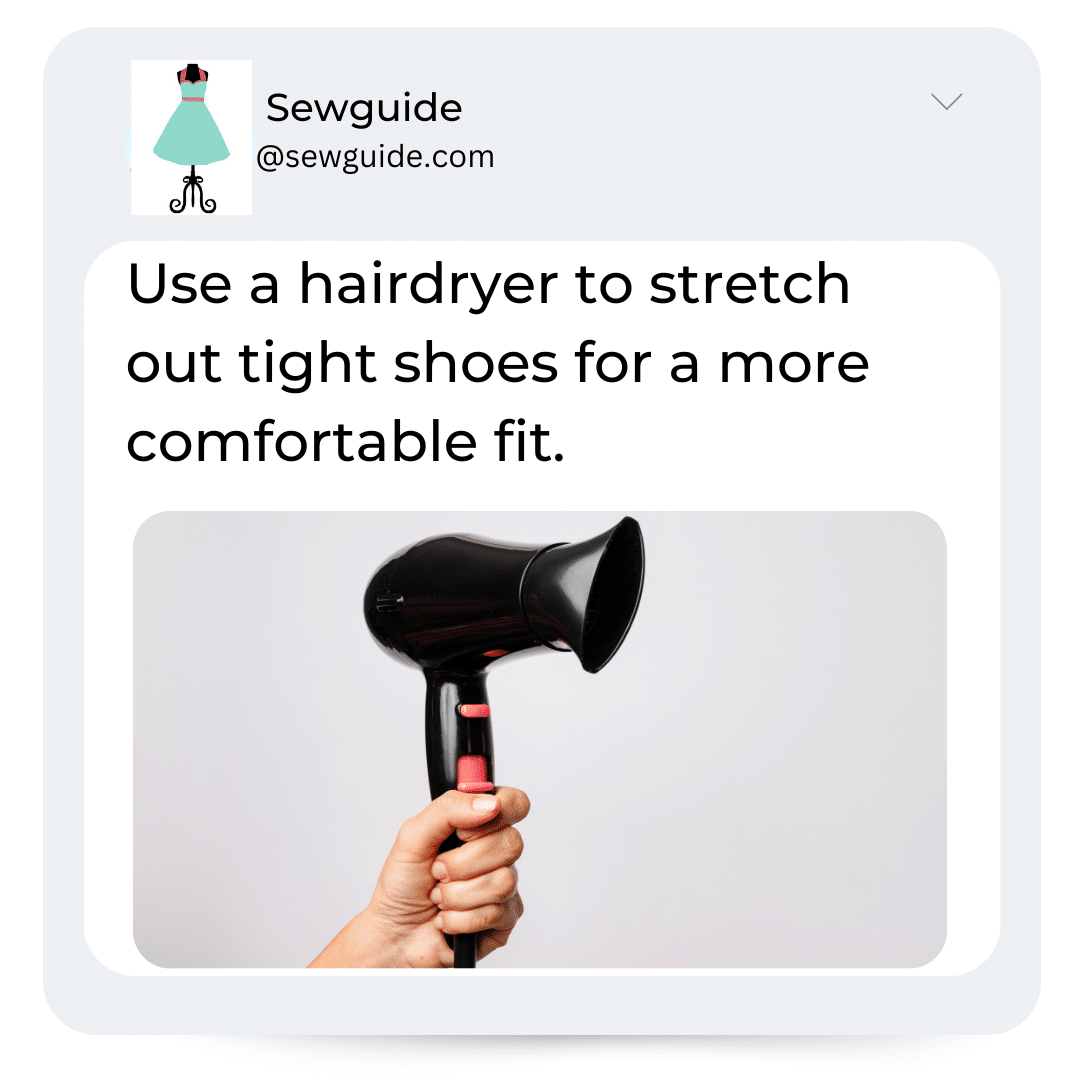hair dryer to make tight shoes loose