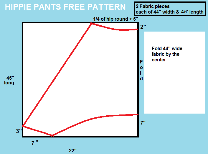 boho hippie pants pattern