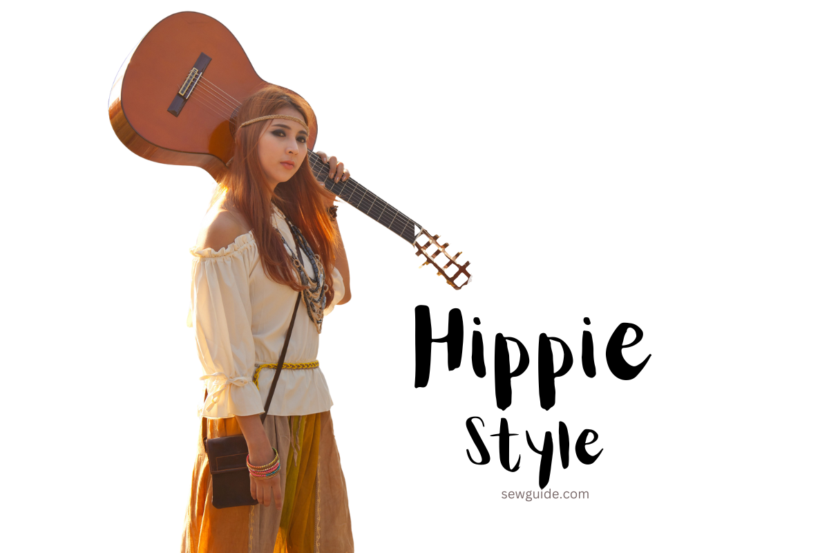 girl dressed in hippie style