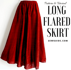 long flared skirt sewing pattern