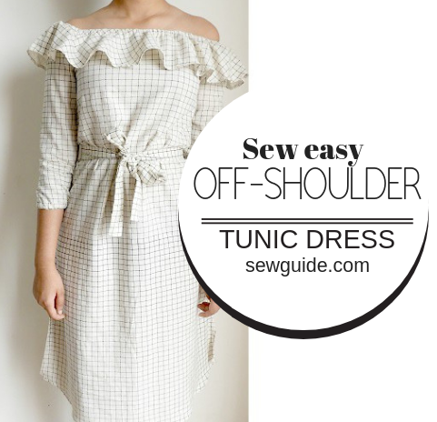offshoulder tunic dress pattern