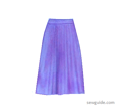 Pre-pleated Midi skirt