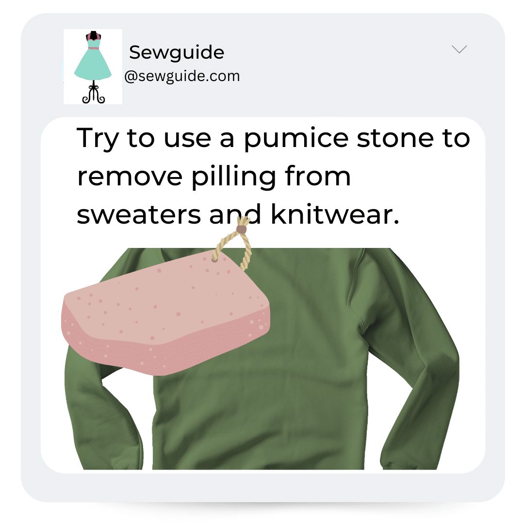 pumice stone used to remove pilling