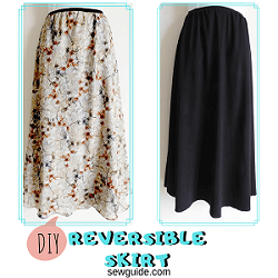 Reversible skirt sewing pattern and tutorial