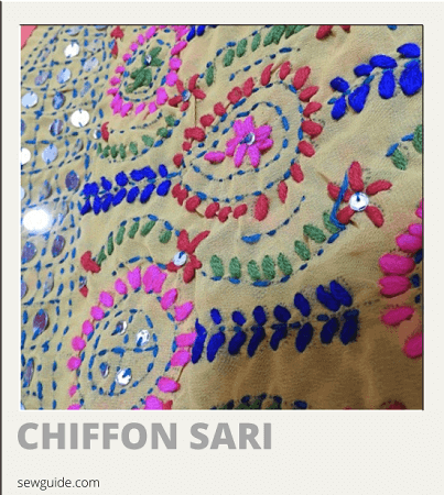 chiffon sari