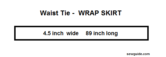 waist tie for the wrap skirt - tutorial