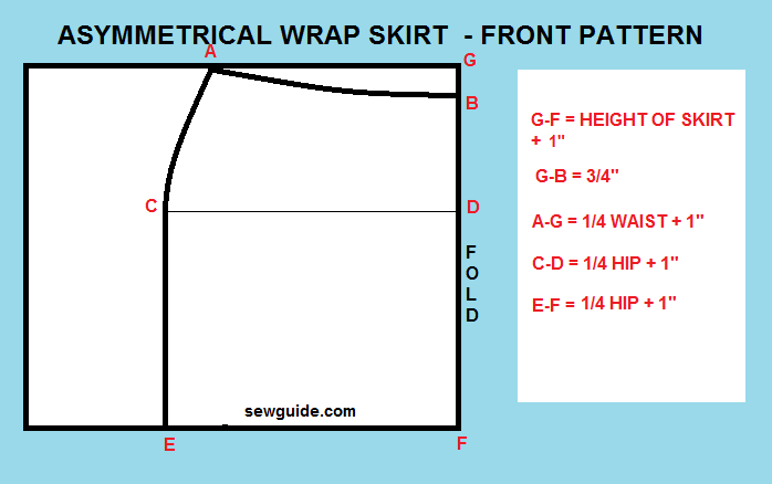 mini wrap skirt with asymmetrical hem
